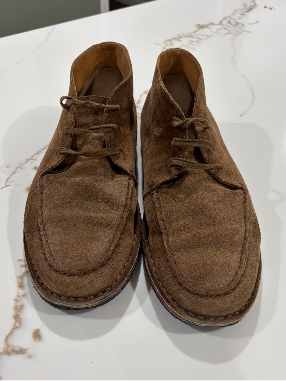 Drakes Crosby Moc-Toe Chukka Boots, brown suede, Dark Academia, size 11 - Picture 3 of 10